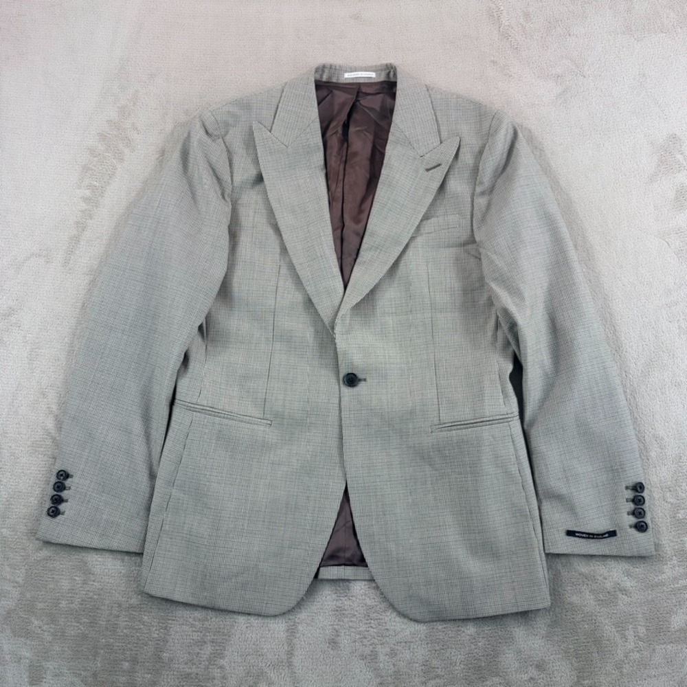 REISS Pew Slim Fit Puppytooth Jacket Sport Coat Blazer Men 40R Wool NWOT $535